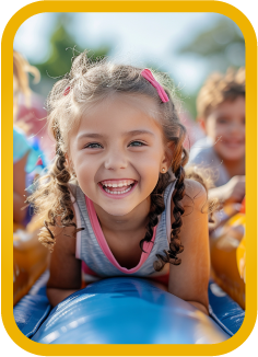 Kids in bounce house